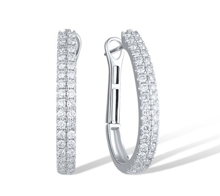 14KW Earrings Diamond (E318706DIA14KW)
