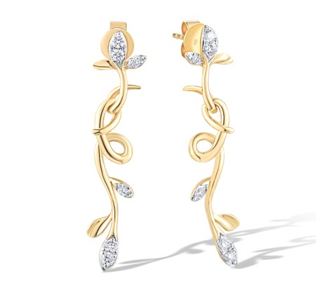 14KYW Earrings Diamond (E318712DIA14KYW)