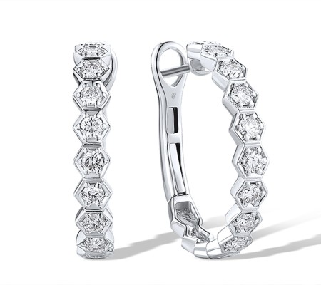 14KW Earrings Diamond (E318770DIA14KW)