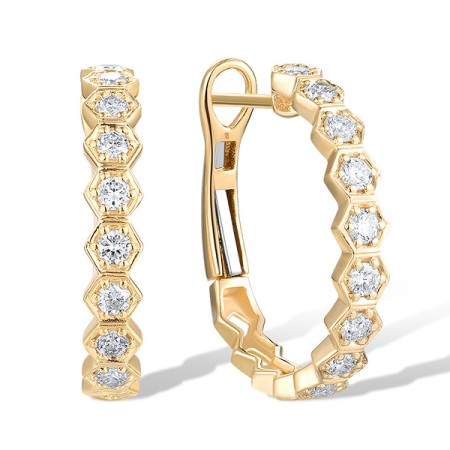 14KY Earrings Diamond (E318770DIA14KY)