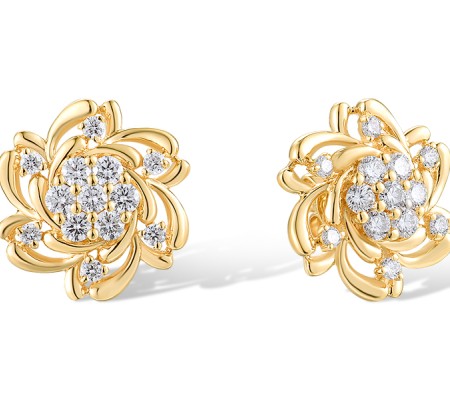 14KY Earrings Diamond (E318826DIA14KY)