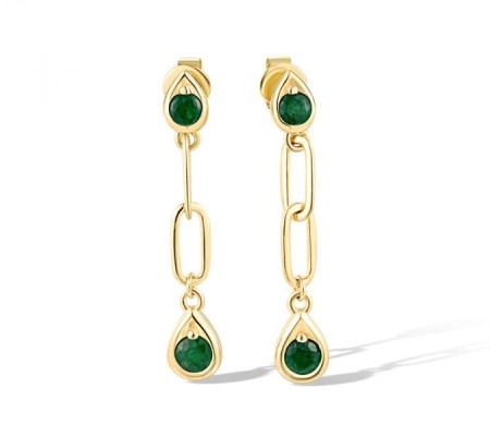 14KY Earrings Emerald (E318864EMR14KY)