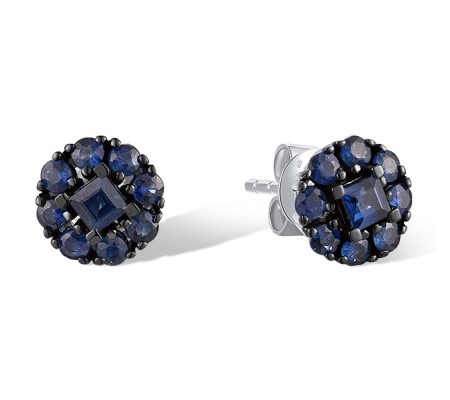 14KWB Earrings Blue Sapphire (E318915SAP14KWB)