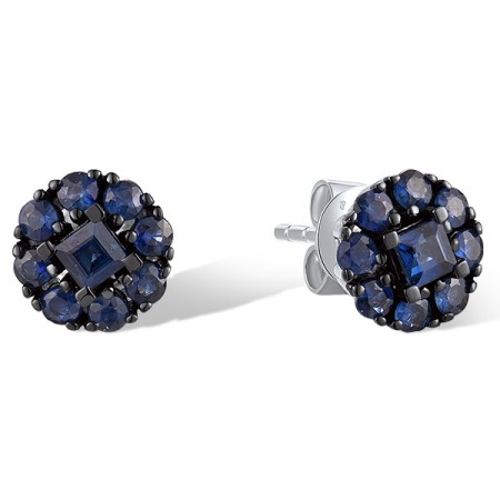 14KWB Earrings Blue Sapphire (E318915SAP14KWB)