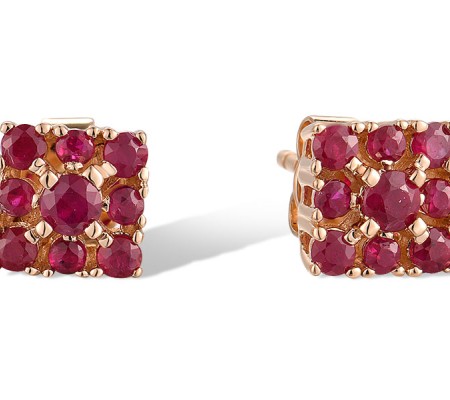 14KR Earrings Ruby (E318916RUY14KR)
