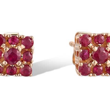 14KR Earrings Ruby (E318916RUY14KR)