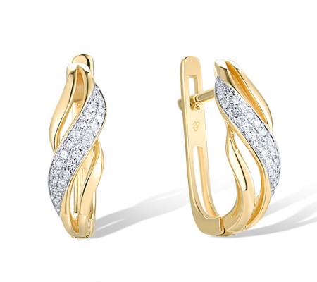 14KYW Earrings Diamond (E318928DIA14KYW)