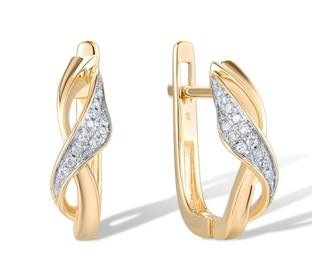 14KYW Earrings Diamond (E318929DIA14KYW)