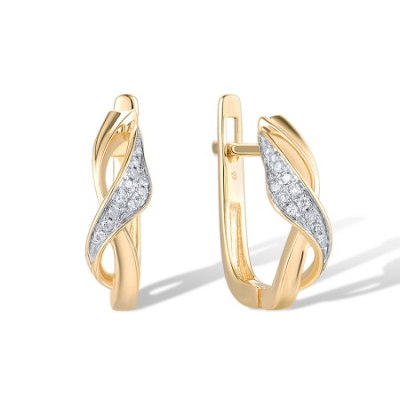 14KYW Earrings Diamond (E318929DIA14KYW)