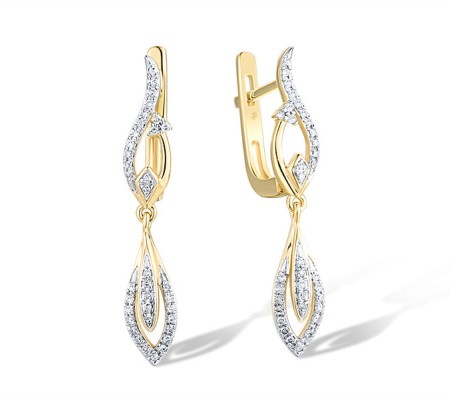 14KYW Earrings Diamond (E318931DIA14KYW)