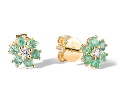 14KY Earrings Diamond,Emerald (E318994EMR14KY)