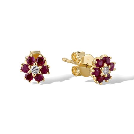 14KY Earrings Diamond,Ruby (E318994RUY14KY)