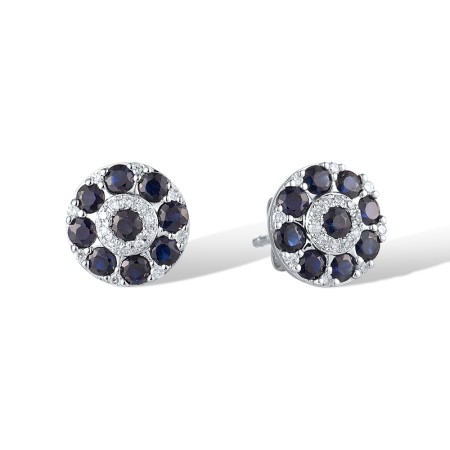 14KW Earrings Blue Sapphire,Diamond (E318995SAP14KW)