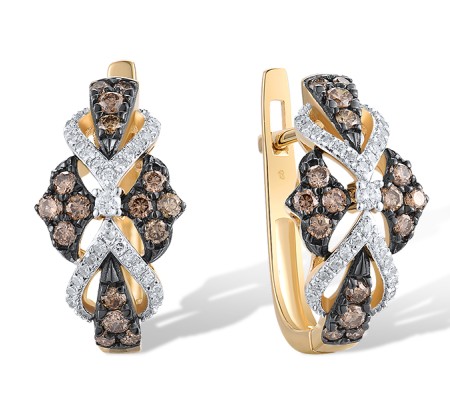 14KYWB Earrings Brown Diamond,Diamond (E319000BRW14KYWB)