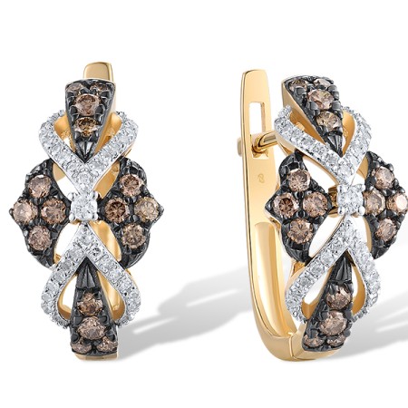 14KYWB Earrings Brown Diamond,Diamond (E319000BRW14KYWB)