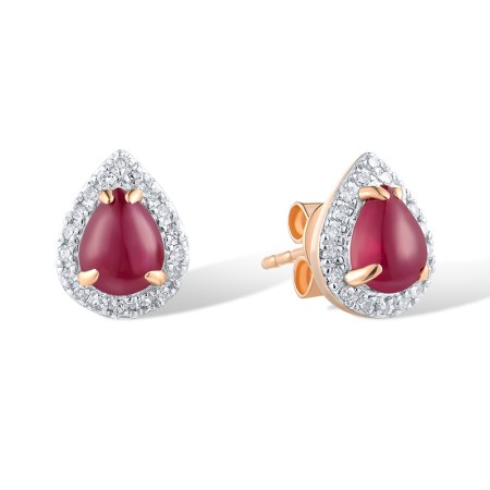 14KRW Earrings Ruby,Diamond (E319024RUY14KRW)