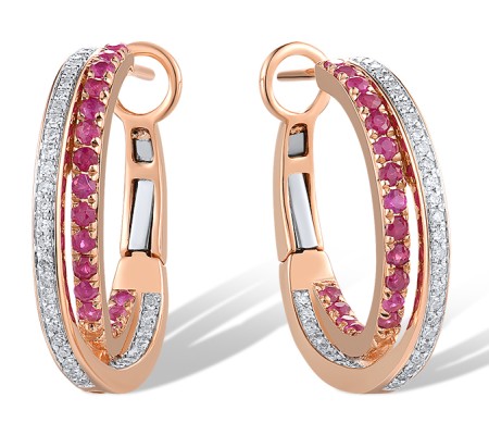 14KRW Earrings Diamond,Ruby (E319064RUY14KRW)