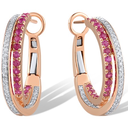 14KRW Earrings Diamond,Ruby (E319064RUY14KRW)