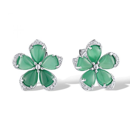 14KW Emerald Earrings (E319110EMR14KW)