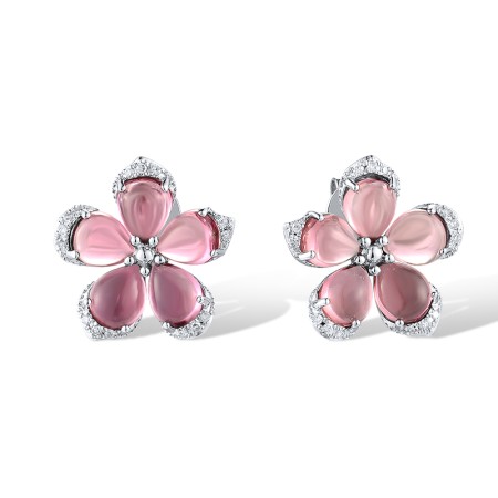 14KW Pink Tourmaline Earrings (E319110PIT14KW)