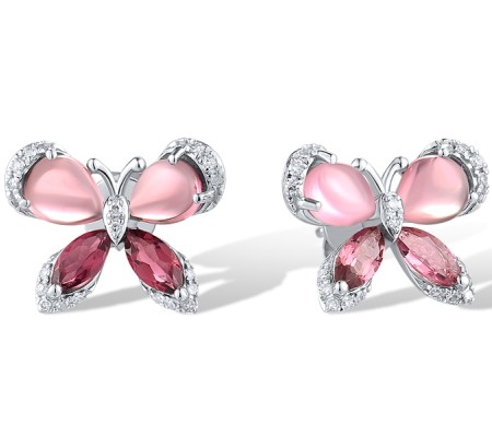 14KW Pink Tourmaline Earrings (E319112PIT14KW)