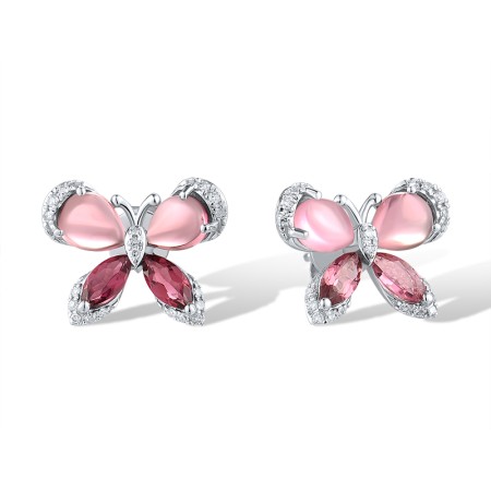 14KW Pink Tourmaline Earrings (E319112PIT14KW)