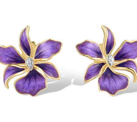 14KYW Earrings Diamond,Enamel (E319148ENA14KYW)