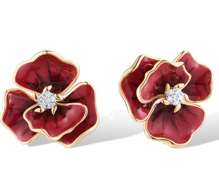 14KYW Earrings Diamond,Enamel (E319149ENA14KYW)