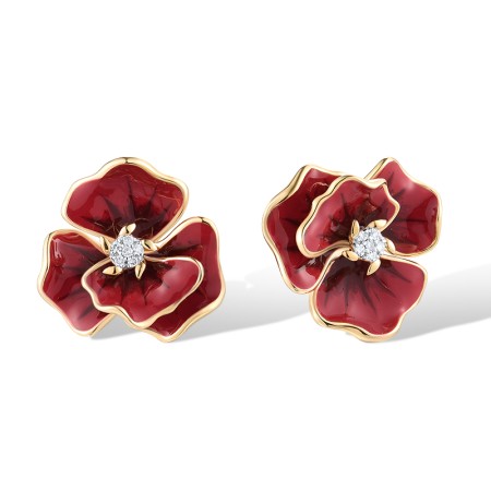 14KYW Earrings Diamond,Enamel (E319149ENA14KYW)