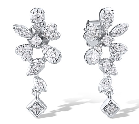 14KW Earrings Diamond (E319154DIA14KW)