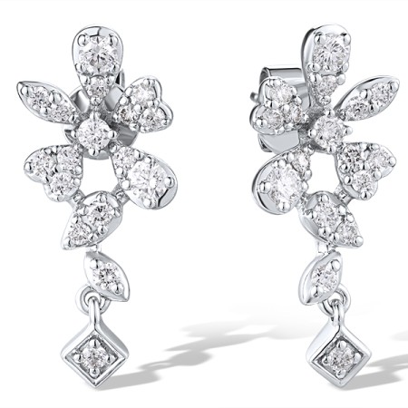 14KW Earrings Diamond (E319154DIA14KW)
