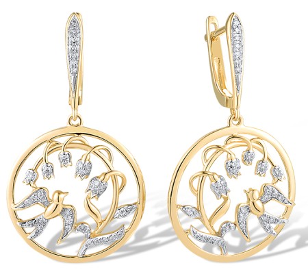 14KYW Earrings Diamond (E319189DIA14KYW)