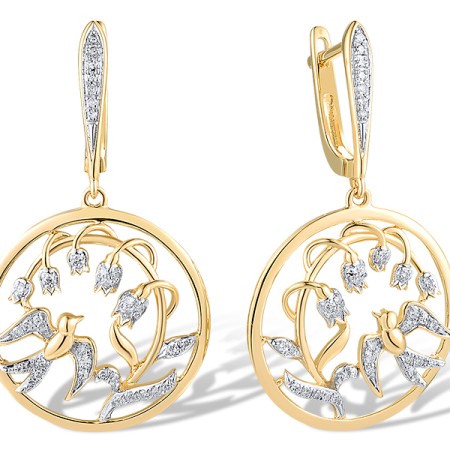 14KYW Earrings Diamond (E319189DIA14KYW)
