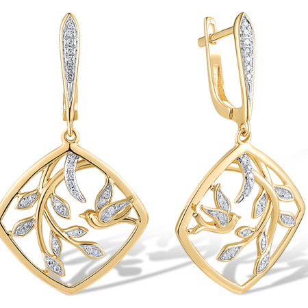 14KYW Earrings Diamond (E319190DIA14KYW)