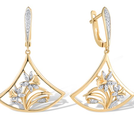 14KYW Earrings Diamond (E319191DIA14KYW)