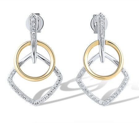 14TT Earrings Diamond (E319264DIA14TT)