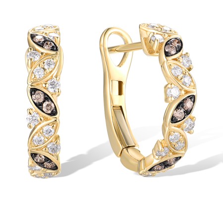 14KYB Earrings Brown Diamond,Diamond (E319294BRW14KYB)