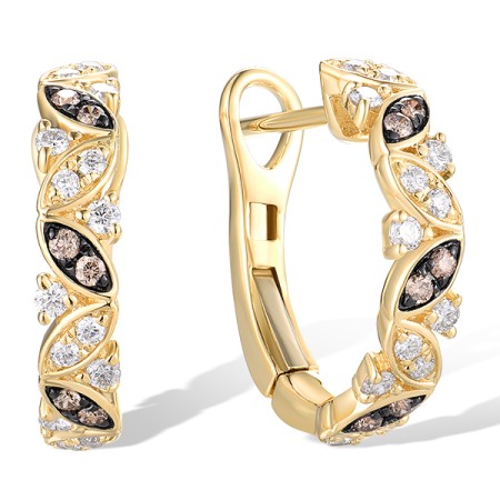 14KYB Earrings Brown Diamond,Diamond (E319294BRW14KYB)