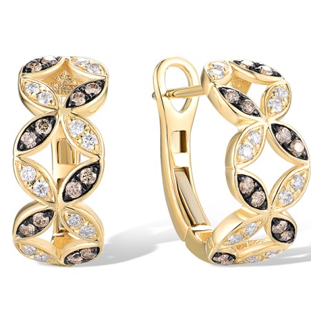 14KYB Earrings Brown Diamond,Diamond (E319295BRW14KYB)