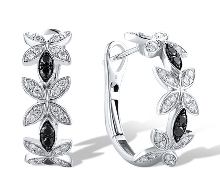 14KWB Earrings Diamond,Black Diamond (E319296WBD14KWB)