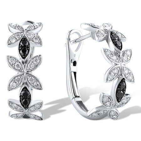 14KWB Earrings Diamond,Black Diamond (E319296WBD14KWB)