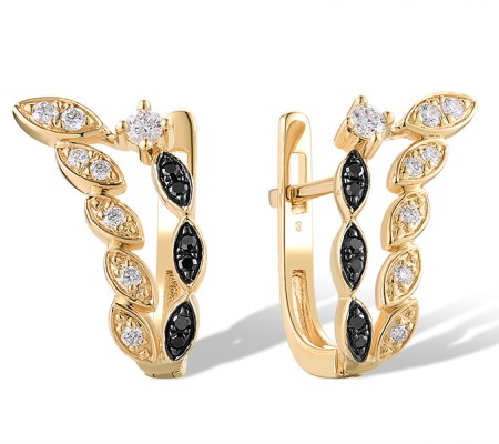14KYB Earrings Black Diamond,Diamond (E319298WBD14KYB)