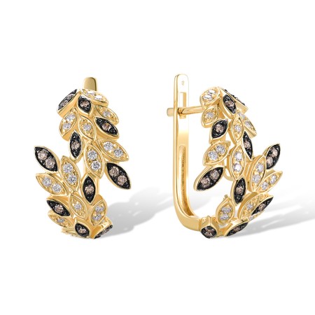 14KYB Earrings Brown Diamond,Diamond (E319299BRW14KYB)
