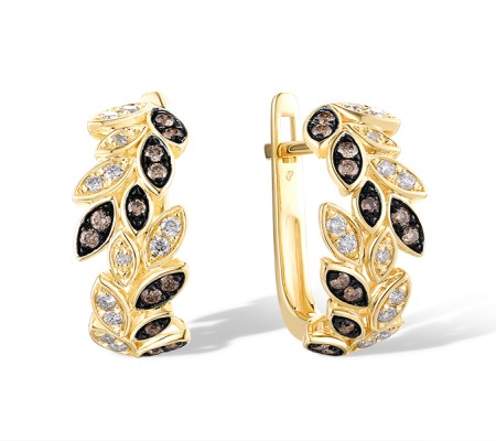14KYB Earrings Brown Diamond,Diamond (E319300BRW14KYB)