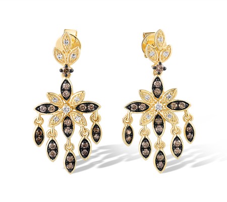 14KYB Earrings Brown Diamond,Diamond (E319304BRW14KYB)