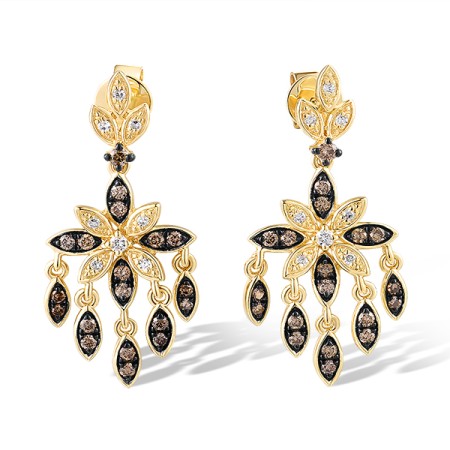 14KYB Earrings Brown Diamond,Diamond (E319304BRW14KYB)