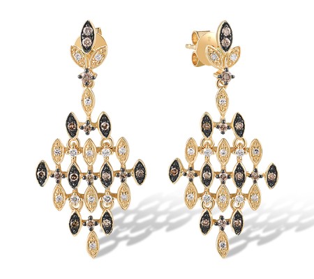 14KYB Earrings Brown Diamond,Diamond (E319305BRW14KYB)