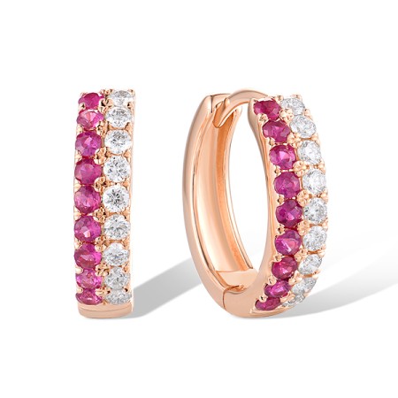14KR Earrings Diamond,Ruby (E319314RUY14KR)