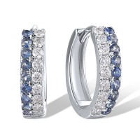 14KW Earrings Blue Sapphire,Diamond (E319314SAP14KW)