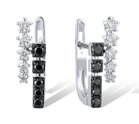 14KWB Earrings Black Diamond,Diamond (E319317WBD14KWB)
